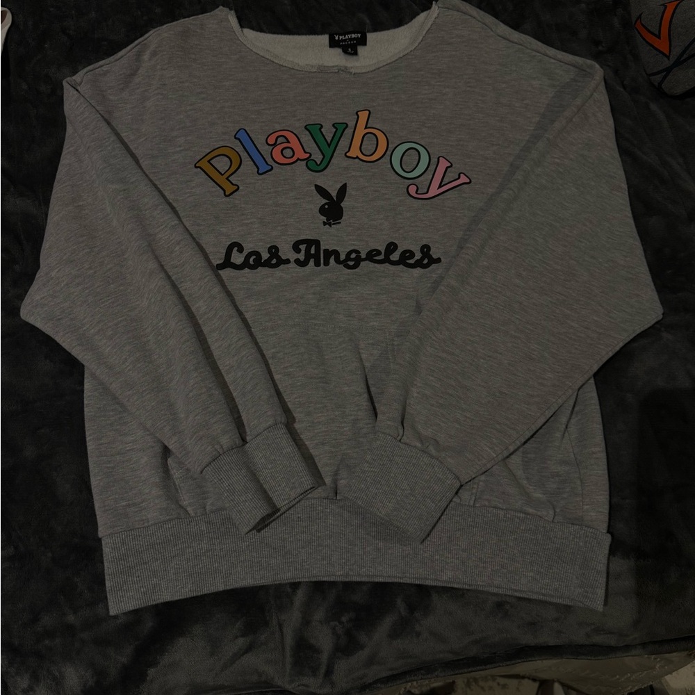 Playboy Gray Cutout Sweater